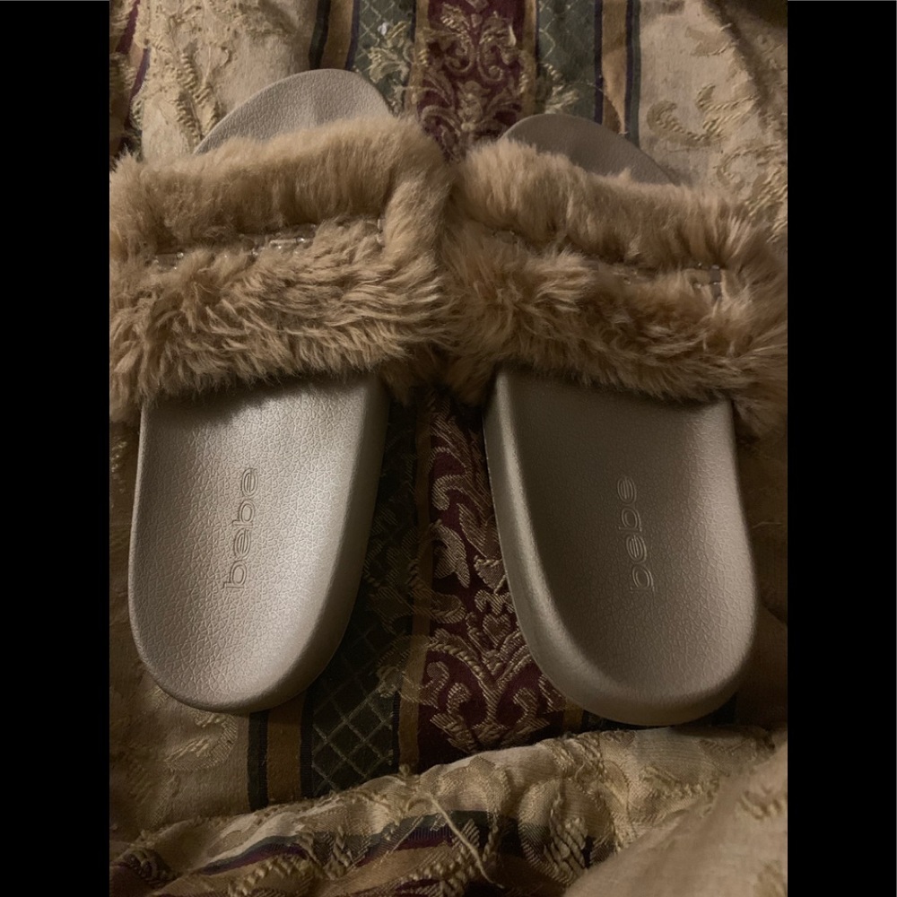 Bebe fuzzy slippers